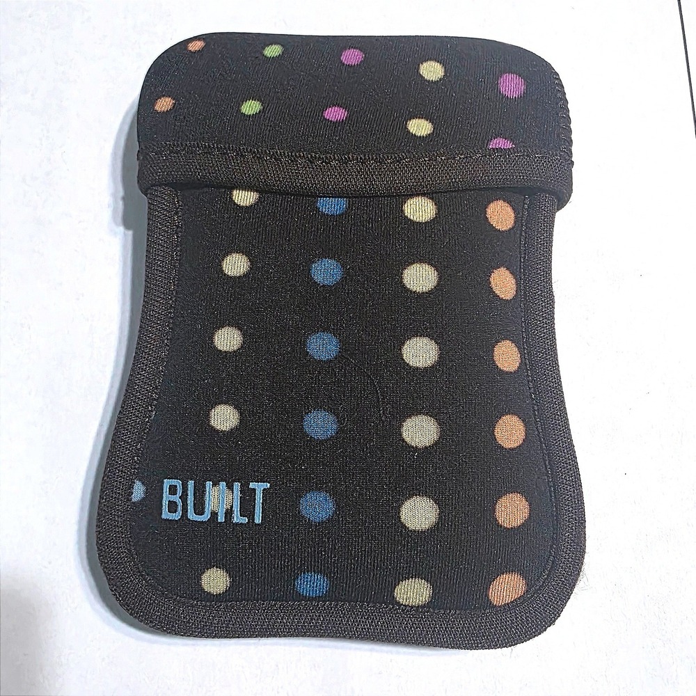 Built NY Hoodie Camera Case Small Black Multi Color Polka Dot Neoprene Sleeve